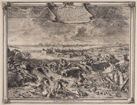 KG 06383
<br/>
Dijkdoorbraak bij Coevorden, 1673
<br/>
<em>Hooghe, Romeyn de (1645-1708)</em>